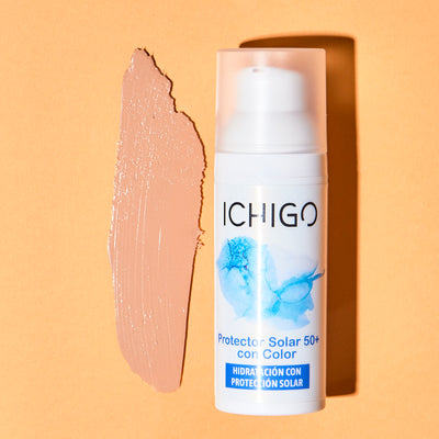 ICHIGO Protección Solar 50+ con Color - Hidratación con Protección Solar